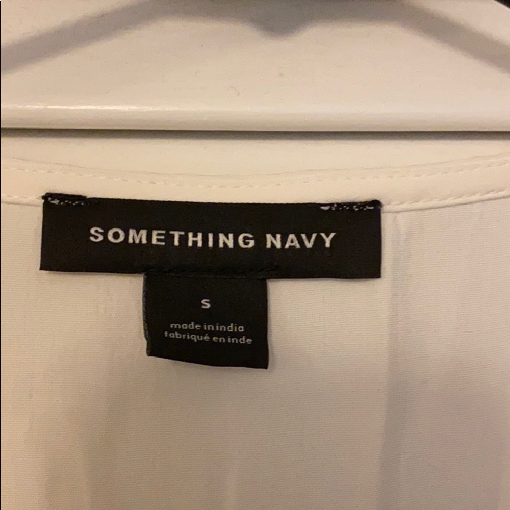 Something Navy White Button Down - image 2